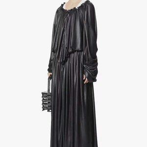 (sold) Y/project gathered satin-crepe midi dress